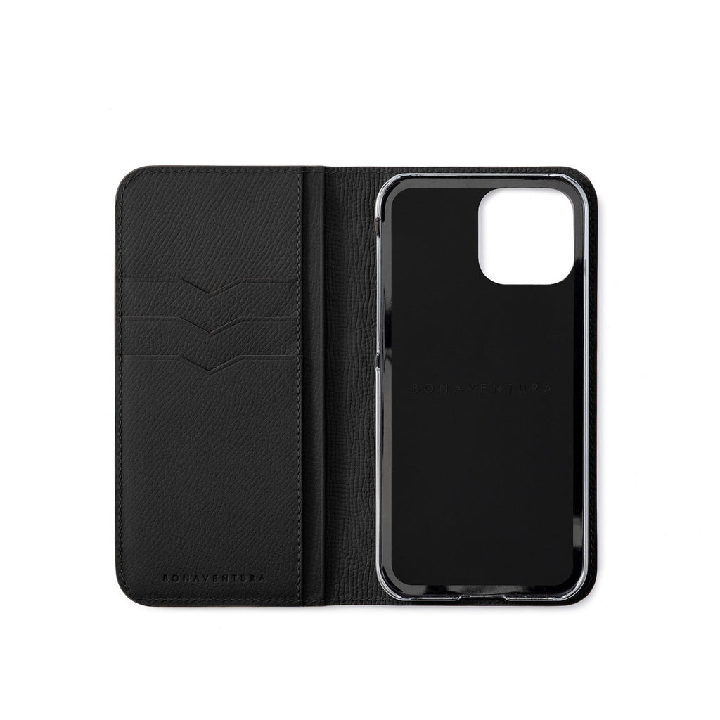 iPhone 15 Diary Case Nobile Leather (Black)