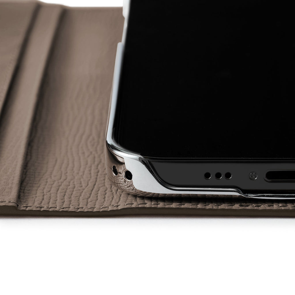 iPhone 15 Pro Diary Case Nobile Leather (Etoupe)