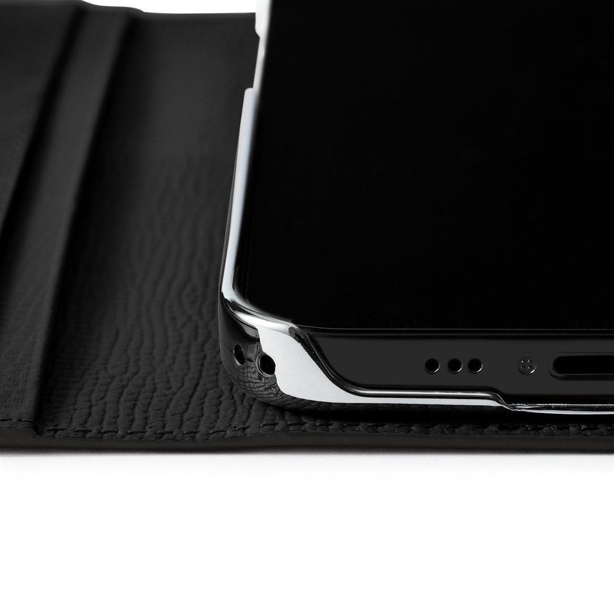 iPhone 15 Plus Diary Case Nobile Leather (Black)