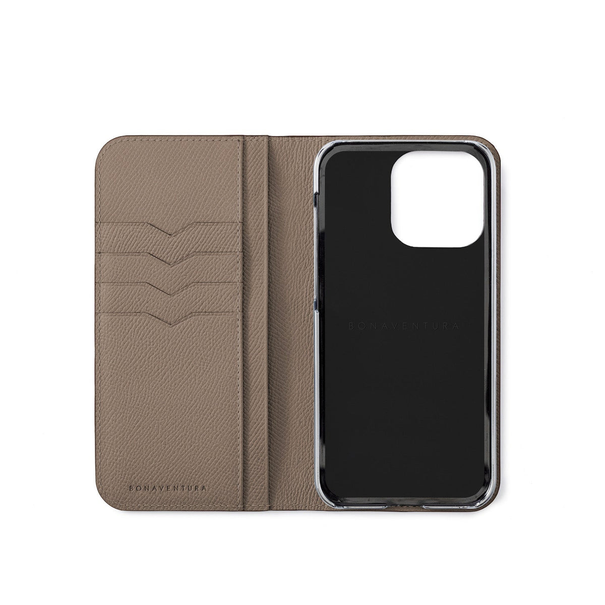 iPhone 15 Pro Max Diary Case Nobile Leather (Etoupe)