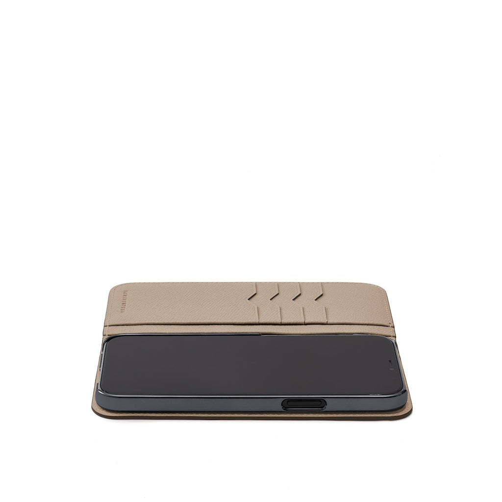 iPhone 15 Pro Max Diary Case Nobile Leather (Greige)