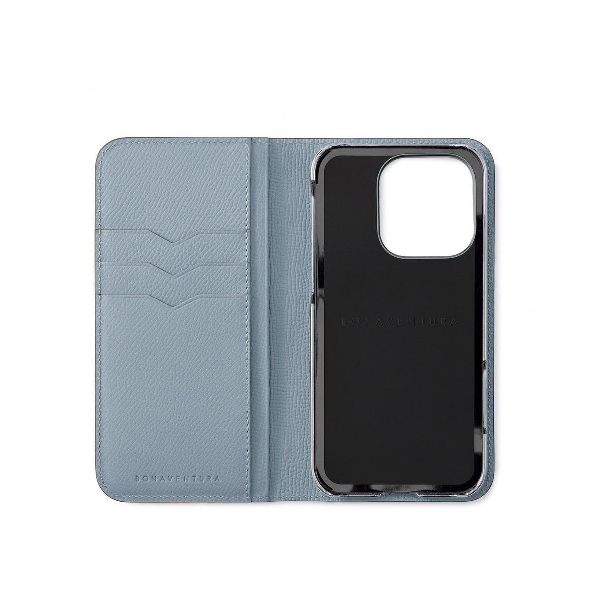 iPhone 16 Pro Diary Case Nobile Leather (Greige × Blue Lin)