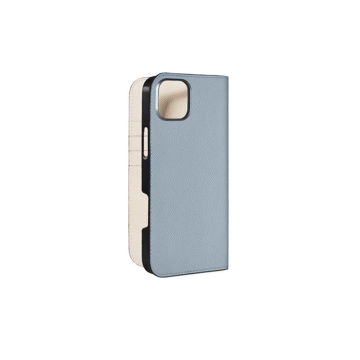 iPhone 16 Plus Diary Case Nobile Leather (Blue Lin × White)
