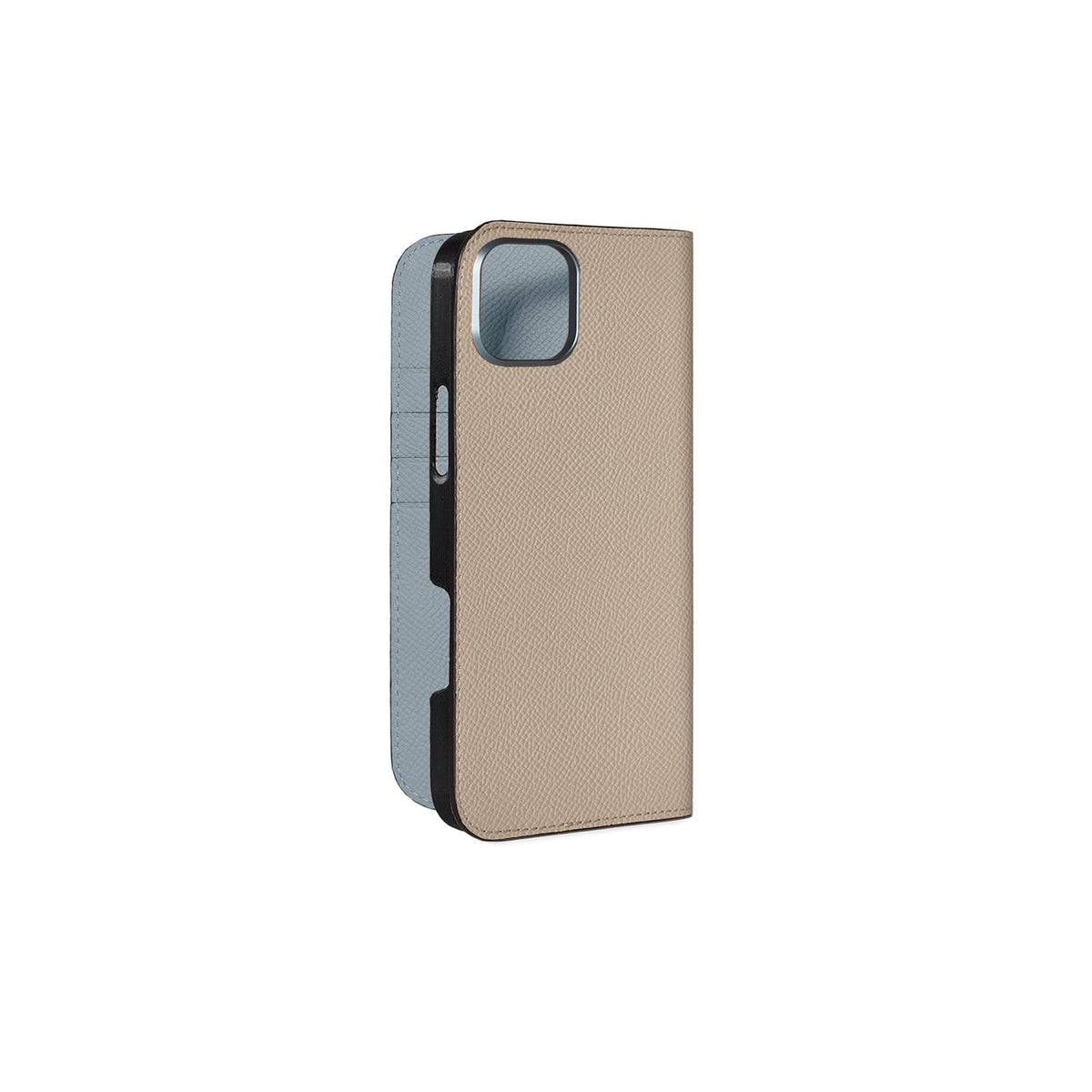 iPhone 16 Plus Diary Case Nobile Leather (Greige × Blue Lin)