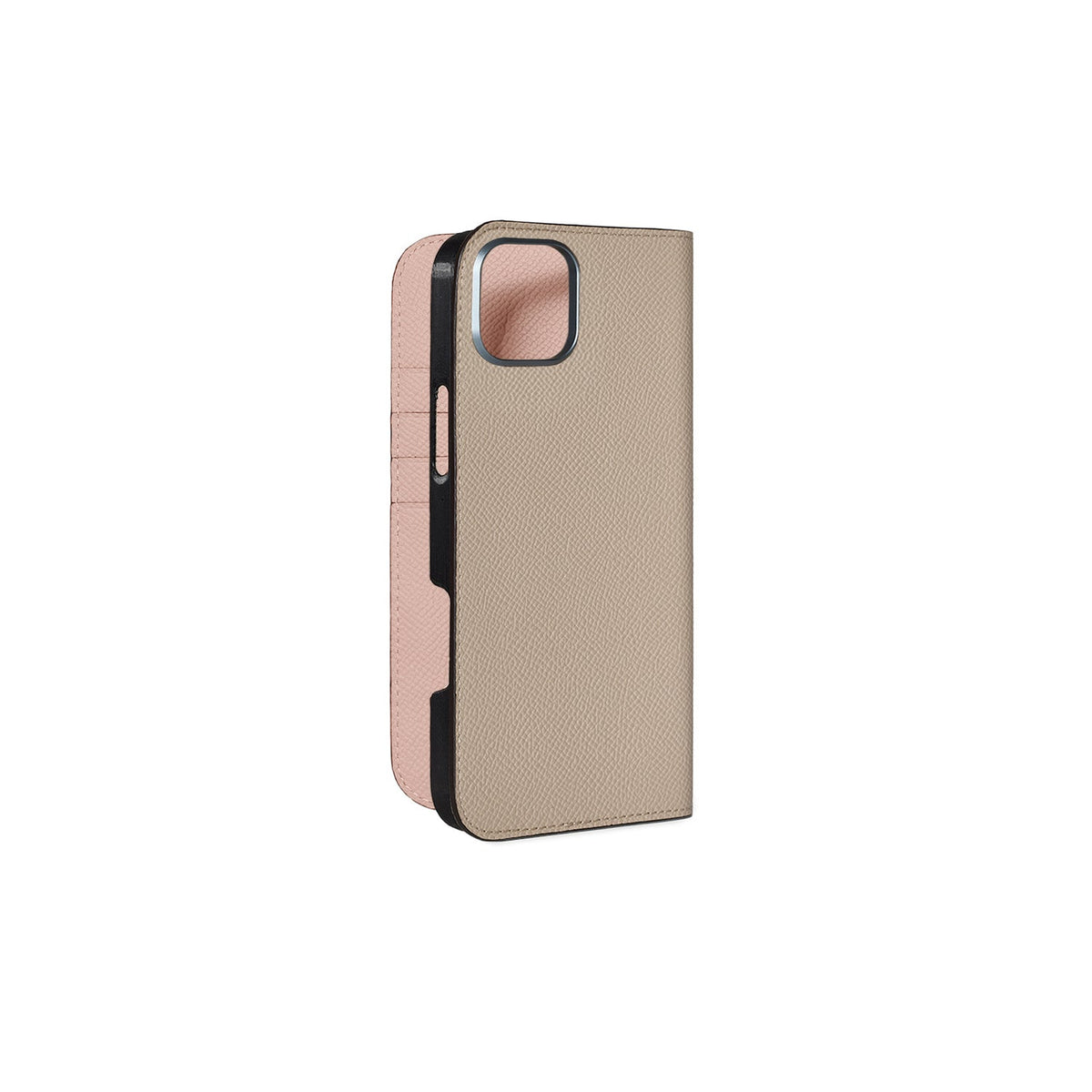 iPhone 16 Plus Diary Case Nobile Leather (Greige × Shell Pink)