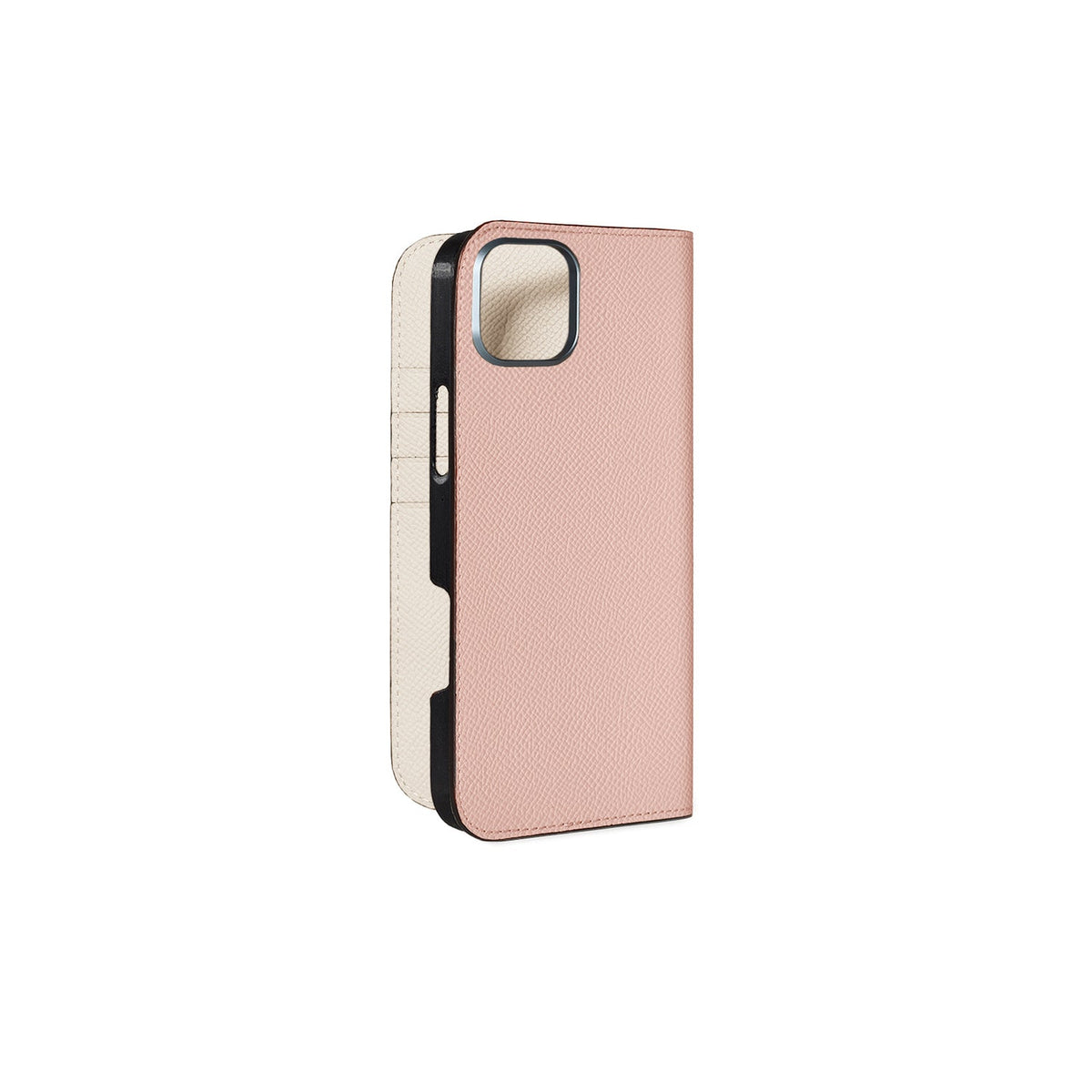 iPhone 16 Plus Diary Case Nobile Leather (Shell Pink × White)