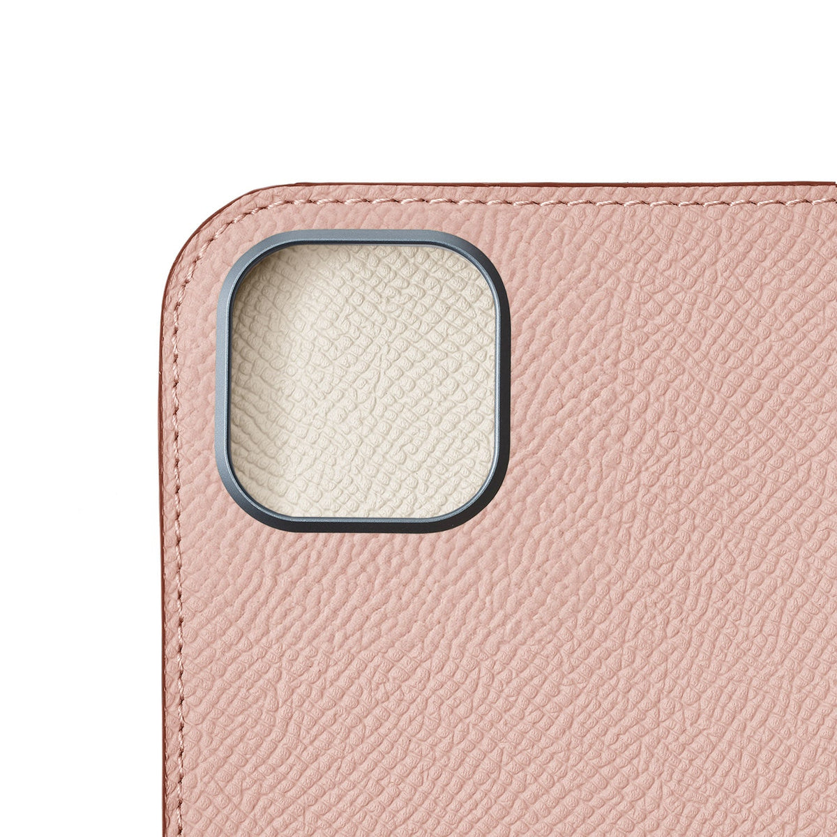iPhone 16 Plus Diary Case Nobile Leather (Shell Pink × White)