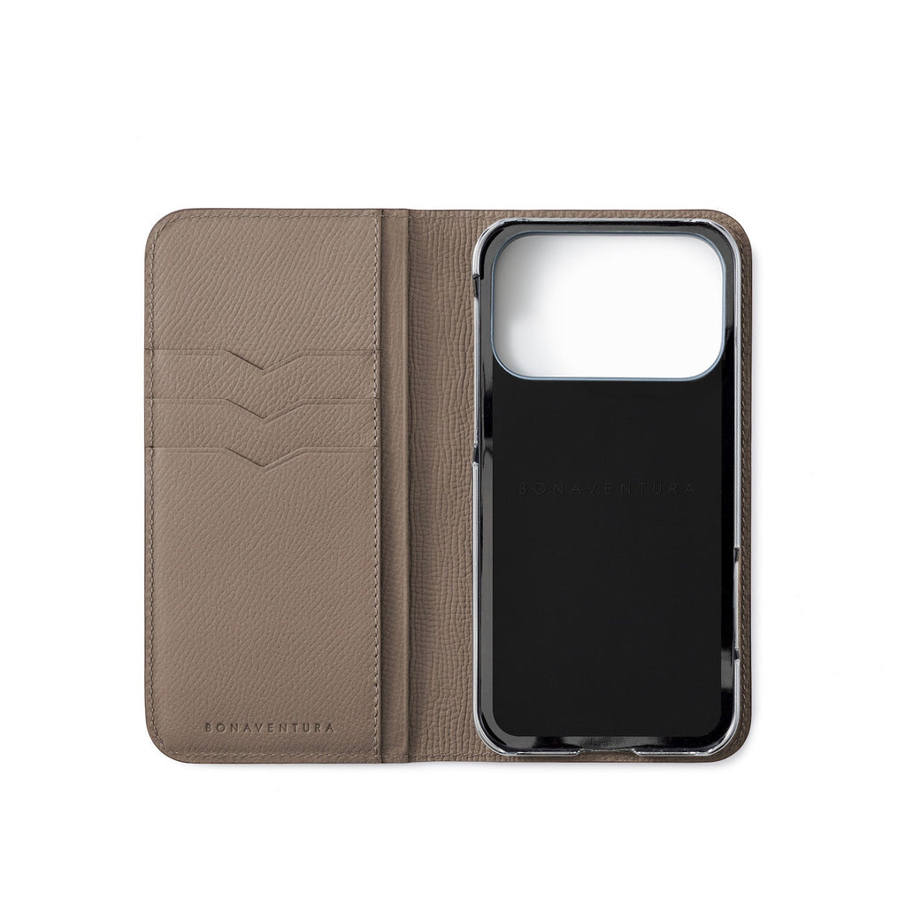 iPhone 17 Pro Diary Case Nobile Leather (Etoupe)