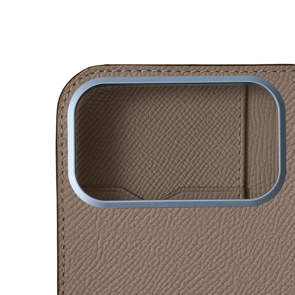 iPhone 18 Pro Max Diary Case Nobile Leather (Etoupe)