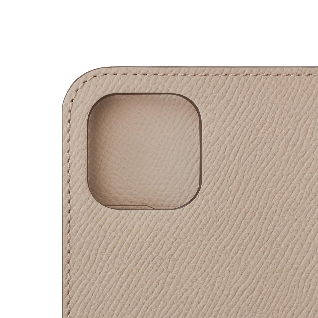 iPhone 15 Diary Case Nobile Leather (Greige)