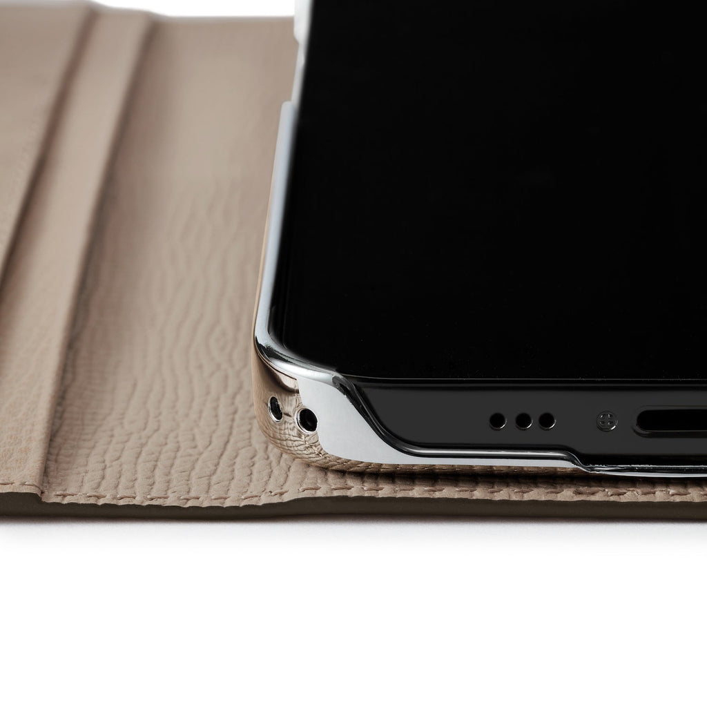 iPhone 15 Diary Case Nobile Leather (Greige)