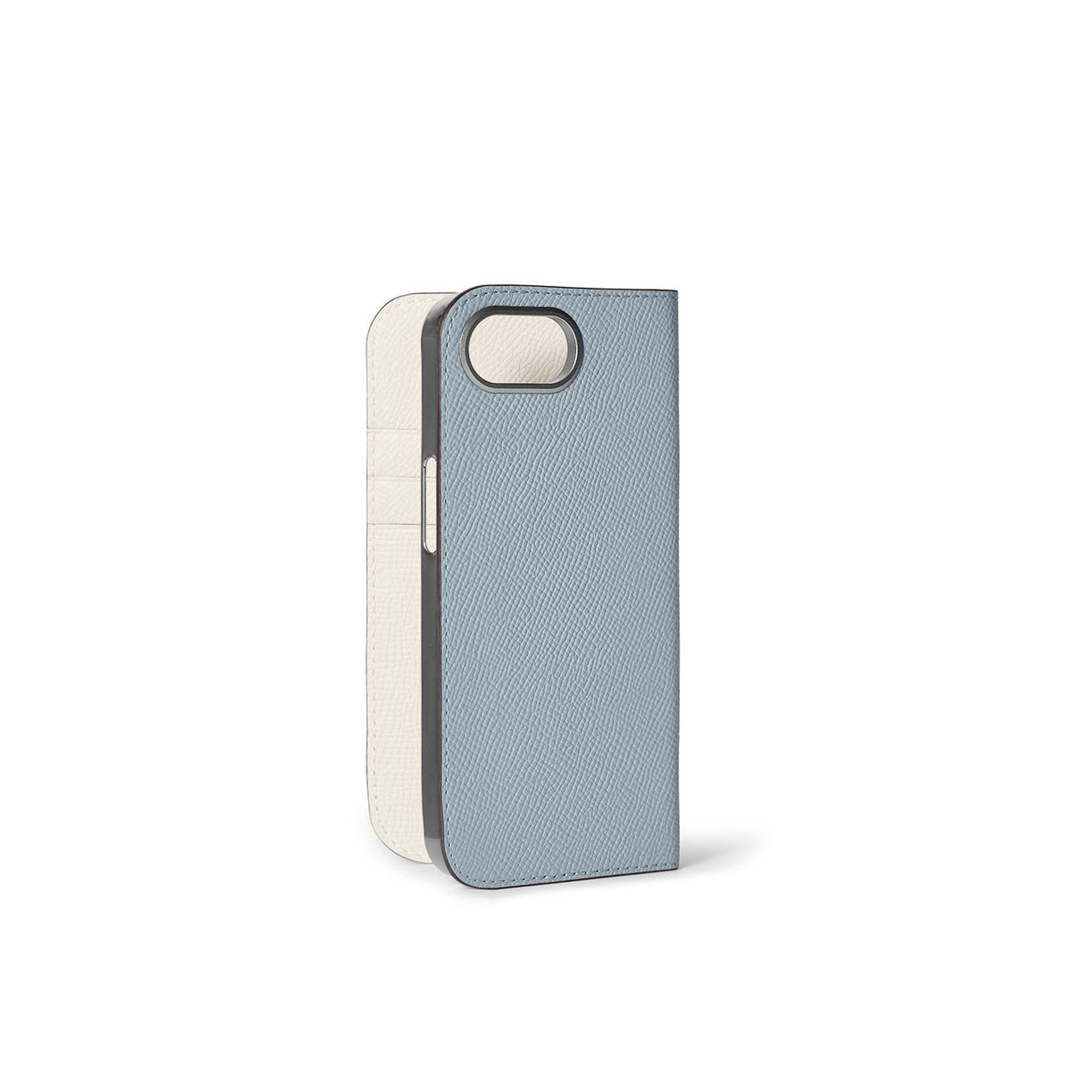 iPhone 17e / 16e Diary Case Nobile Leather (Blue Lin × White)