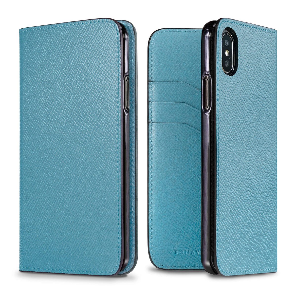 iPhone X / Xs Diary Case Nobile Leather (Aqua Blue)