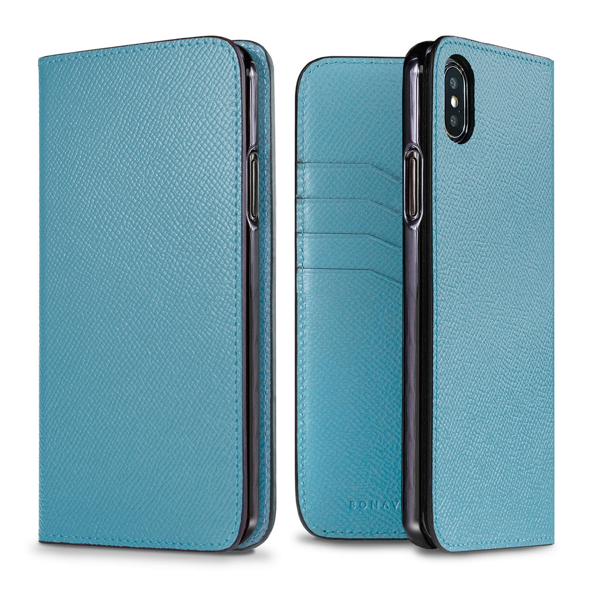 iPhone Xs Max Diary Case Nobile Leather (Aqua Blue)