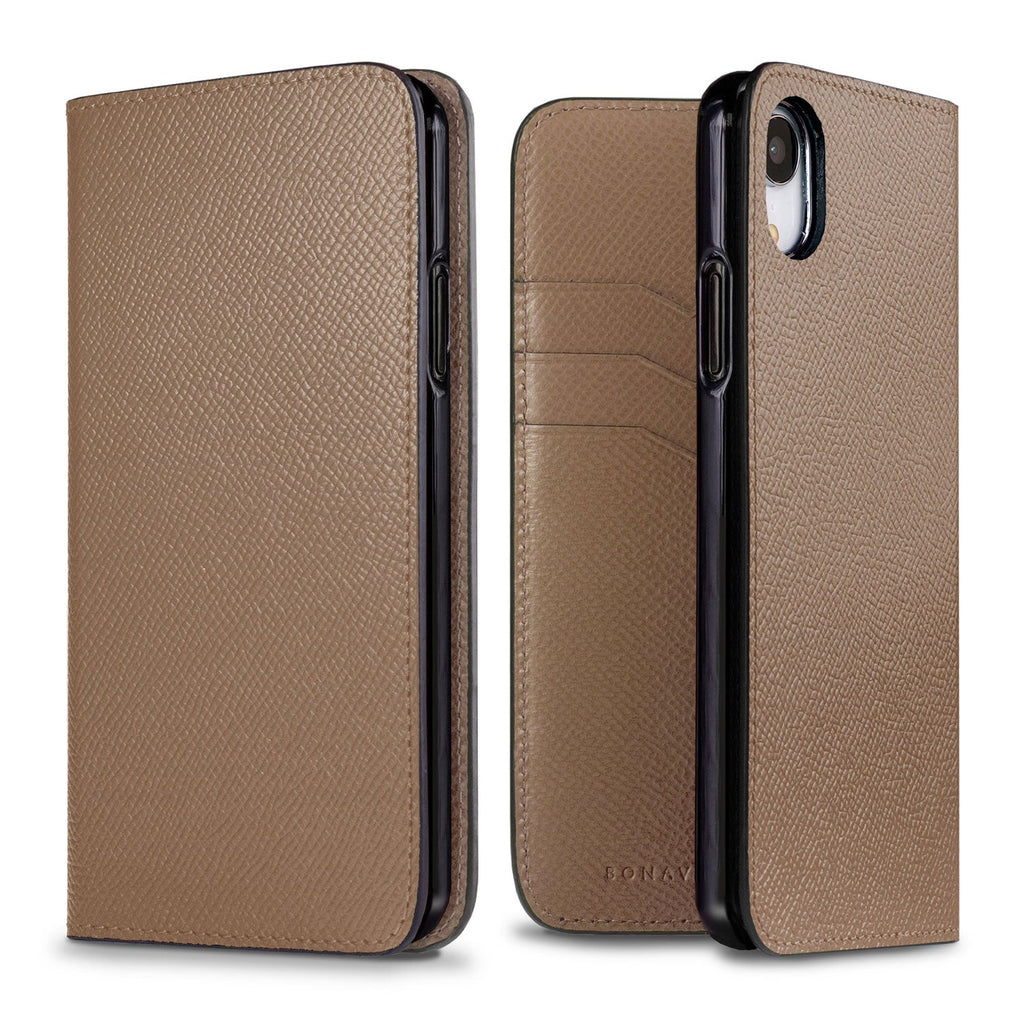 iPhone XR Diary Case Nobile Leather (Etoupe)