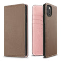 iPhone 11 Pro Max Diary Case Shrink Leather (Etoupe × Sakura Pink)