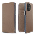 iPhone 12 mini Diary Case Shrink Leather (Etoupe)