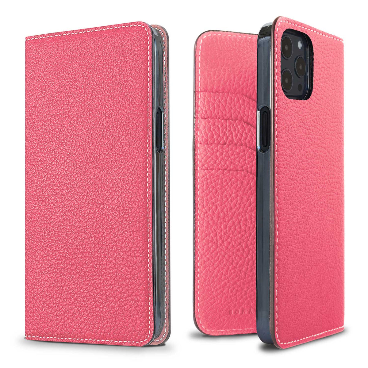 iPhone 12 Pro Max Diary Case Shrink Leather (Azalee Pink)