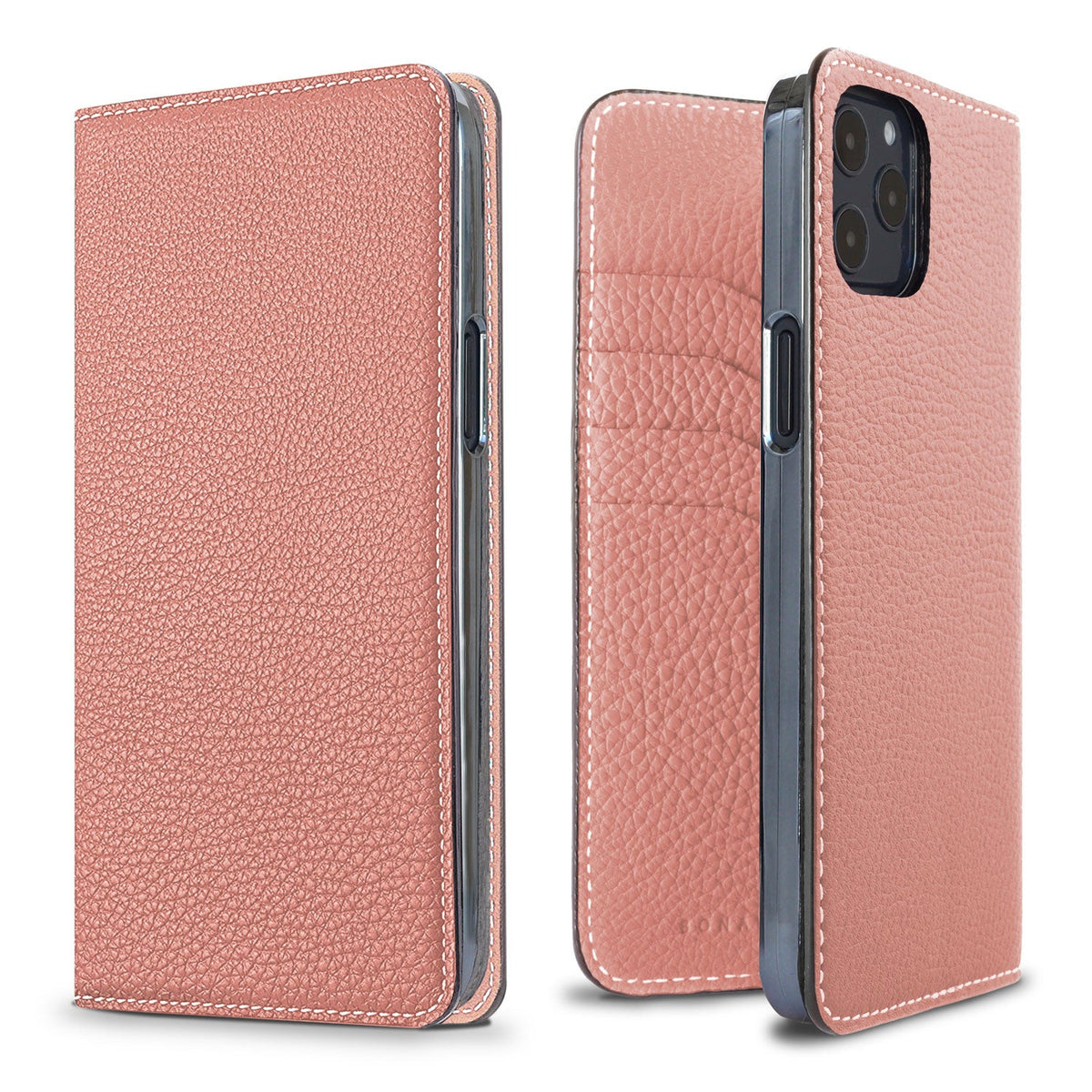 iPhone 12 Pro Max Diary Case Shrink Leather (Coral Pink)