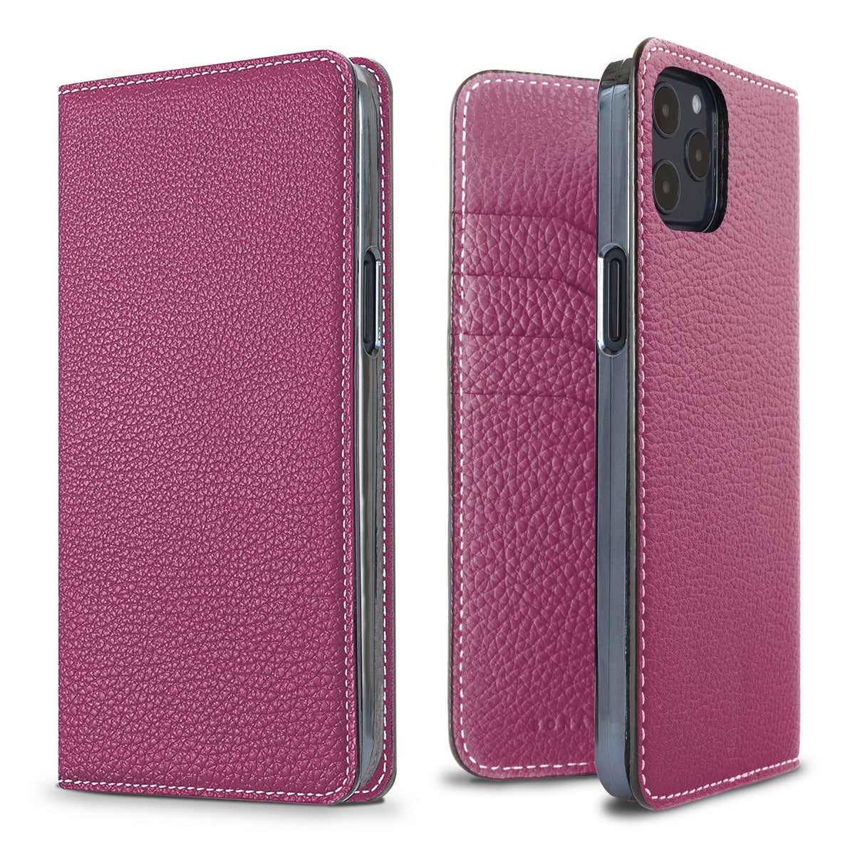 iPhone 12 Pro Max Diary Case Shrink Leather (Anemone Purple)