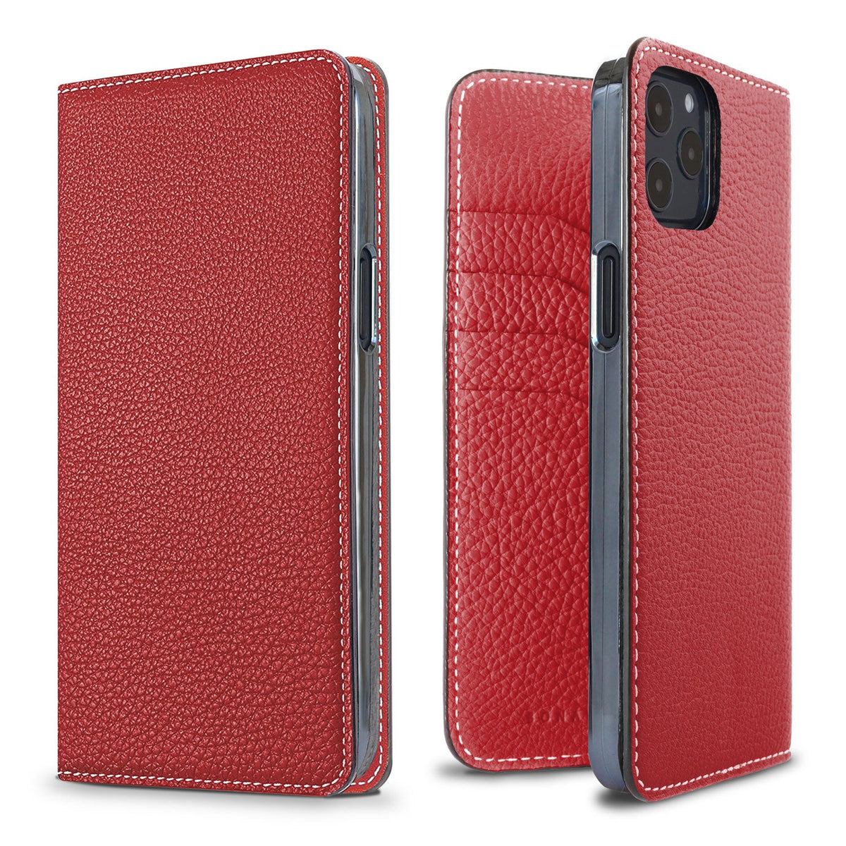 iPhone 12 Pro Max Diary Case Shrink Leather (Red)