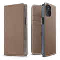 iPhone 13 Diary Case Shrink Leather (Etoupe)
