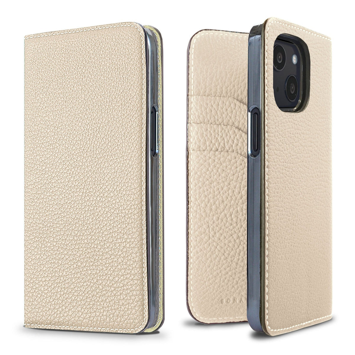 iPhone 13 mini Diary Case Shrink Leather (Ivory)