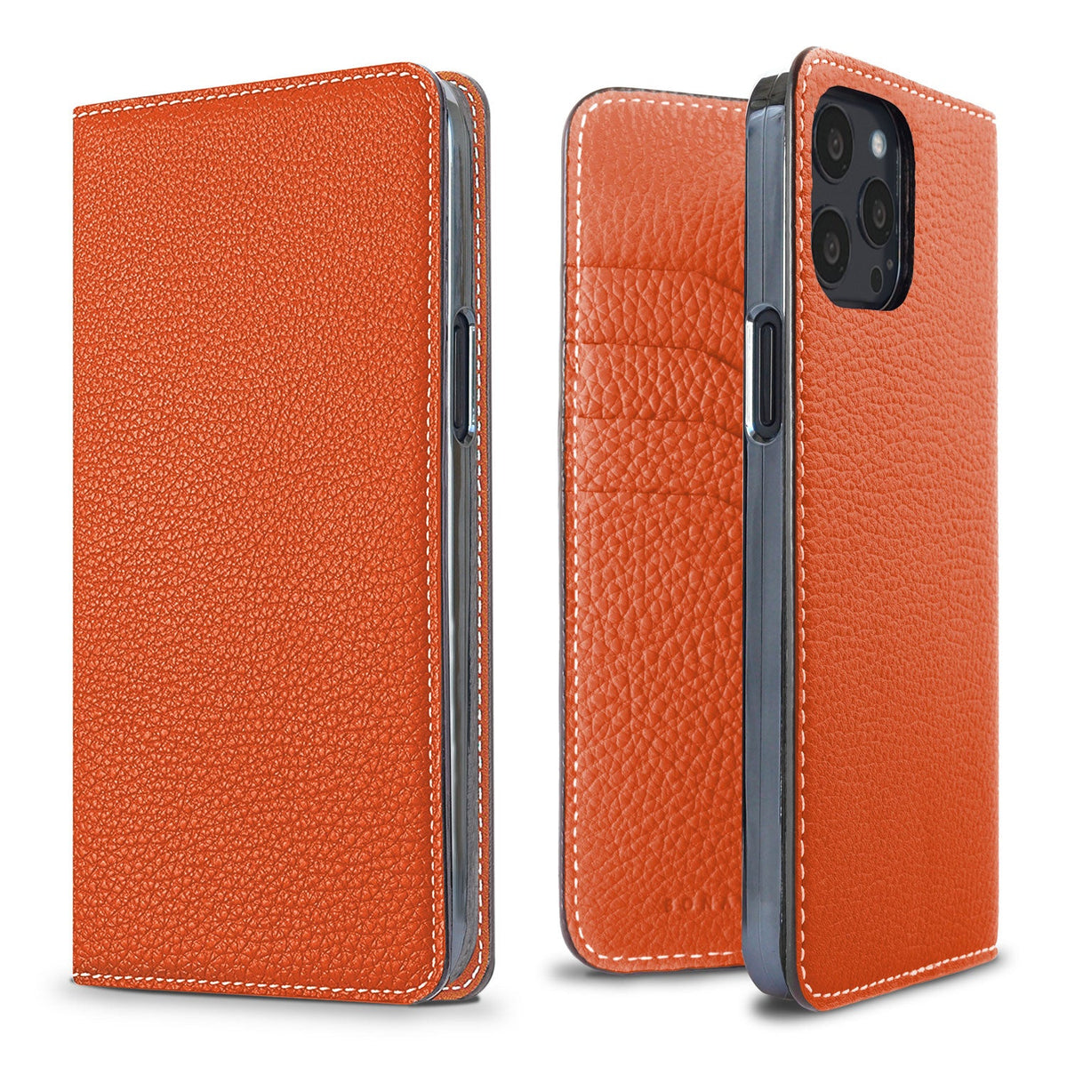 iPhone 13 Pro Max Diary Case Shrink Leather (Orange)