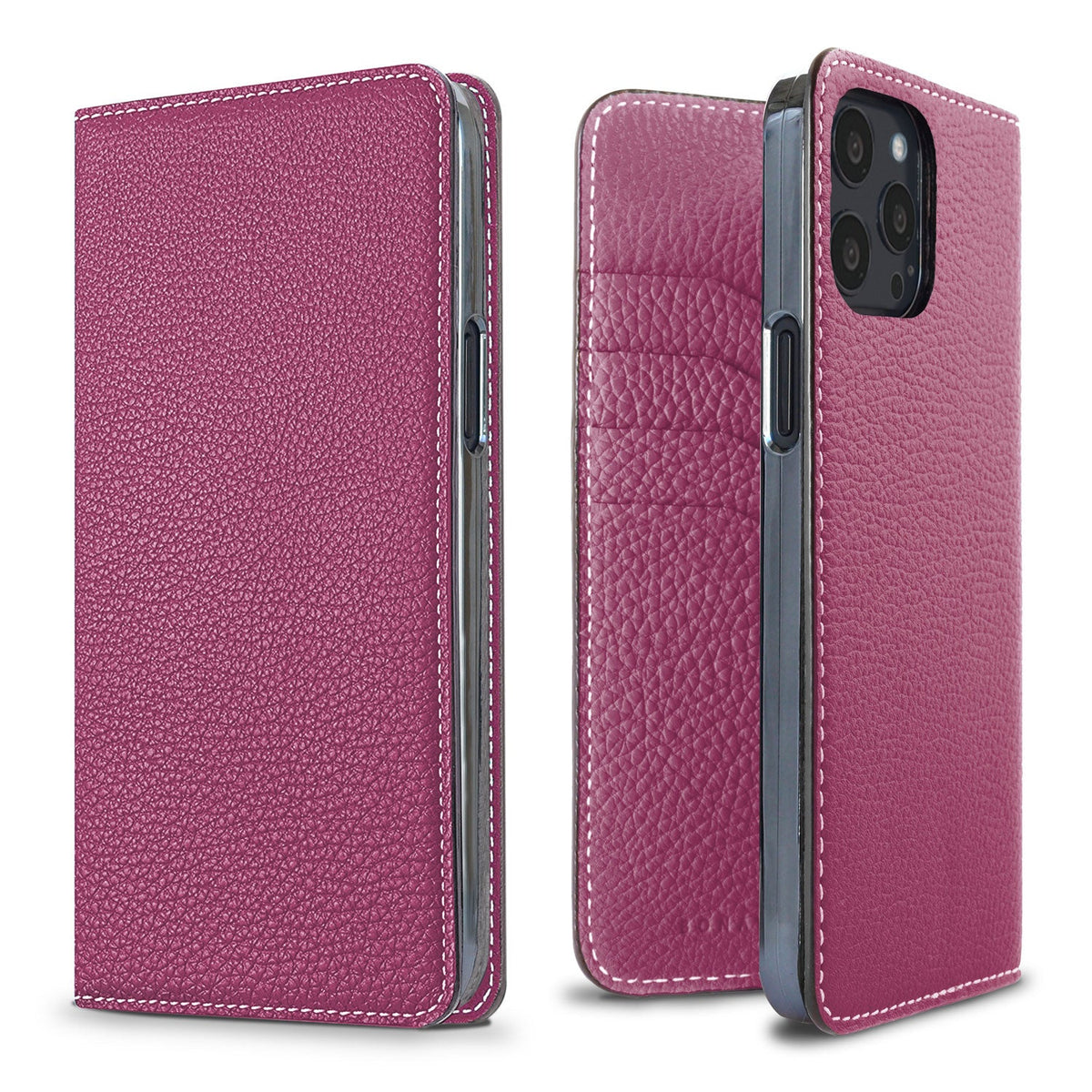 iPhone 13 Pro Max Diary Case Shrink Leather (Anemone Purple)