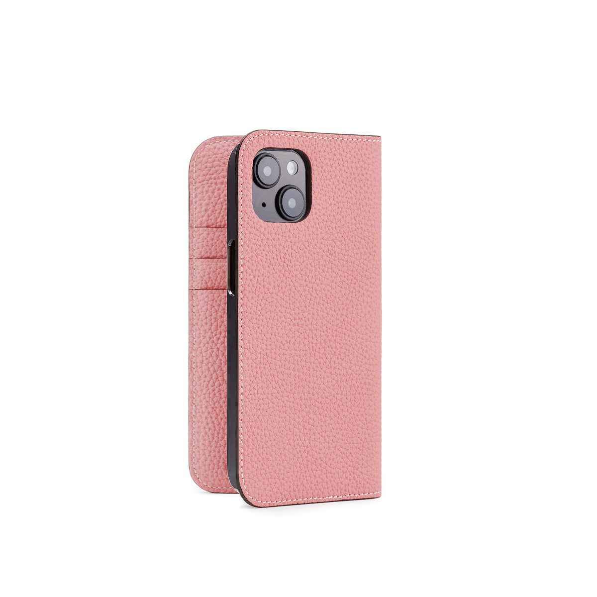 iPhone 14 Diary Case Shrink Leather (Coral Pink)