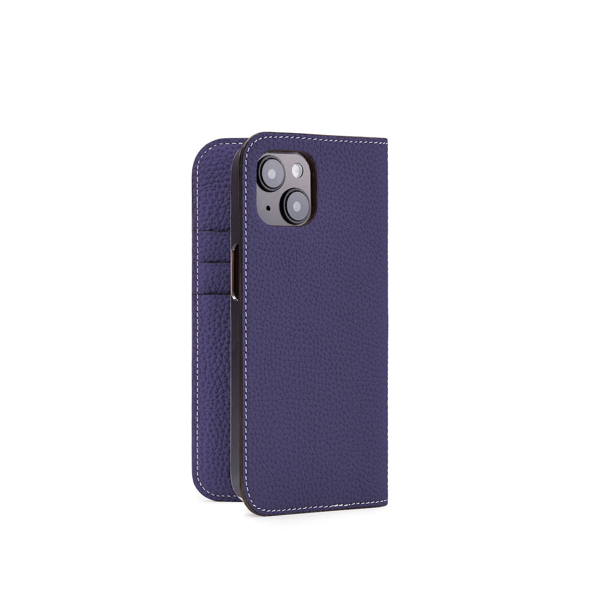 iPhone 14 Diary Case Shrink Leather (Indigo Blue)