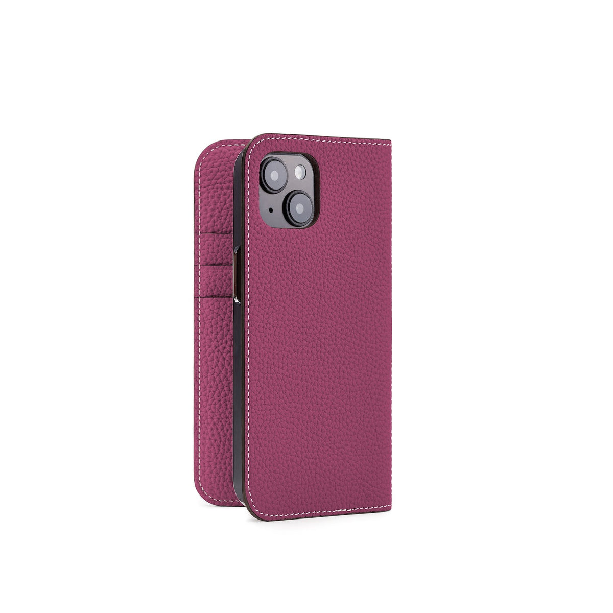 iPhone 14 Diary Case Shrink Leather (Anemone Purple)