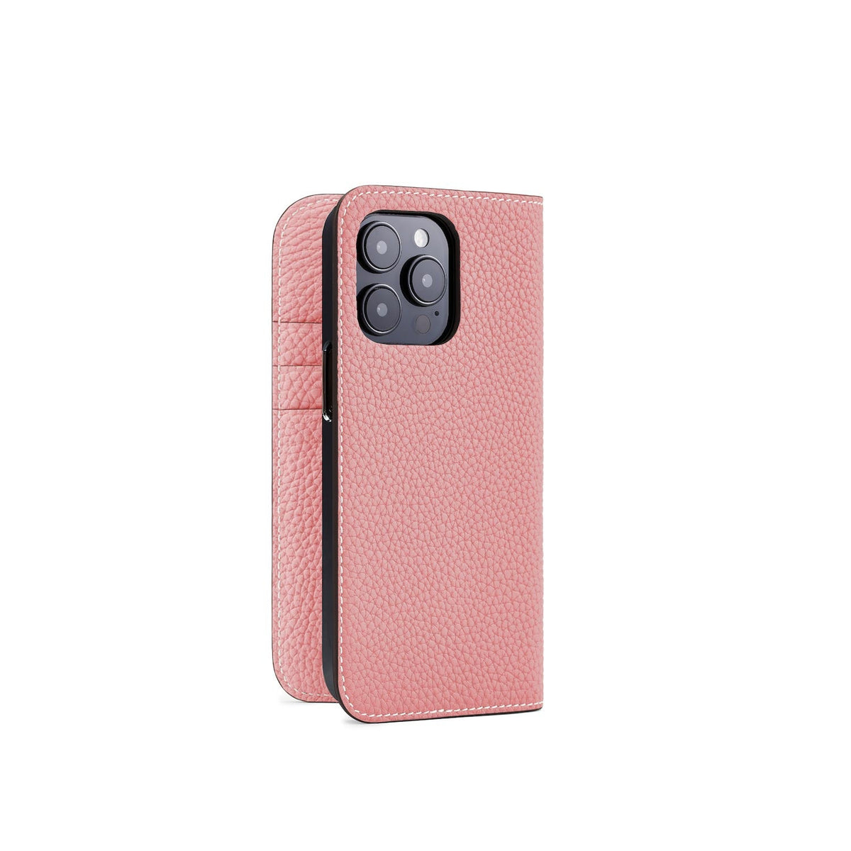iPhone 14 Pro Diary Case Shrink Leather (Coral Pink)