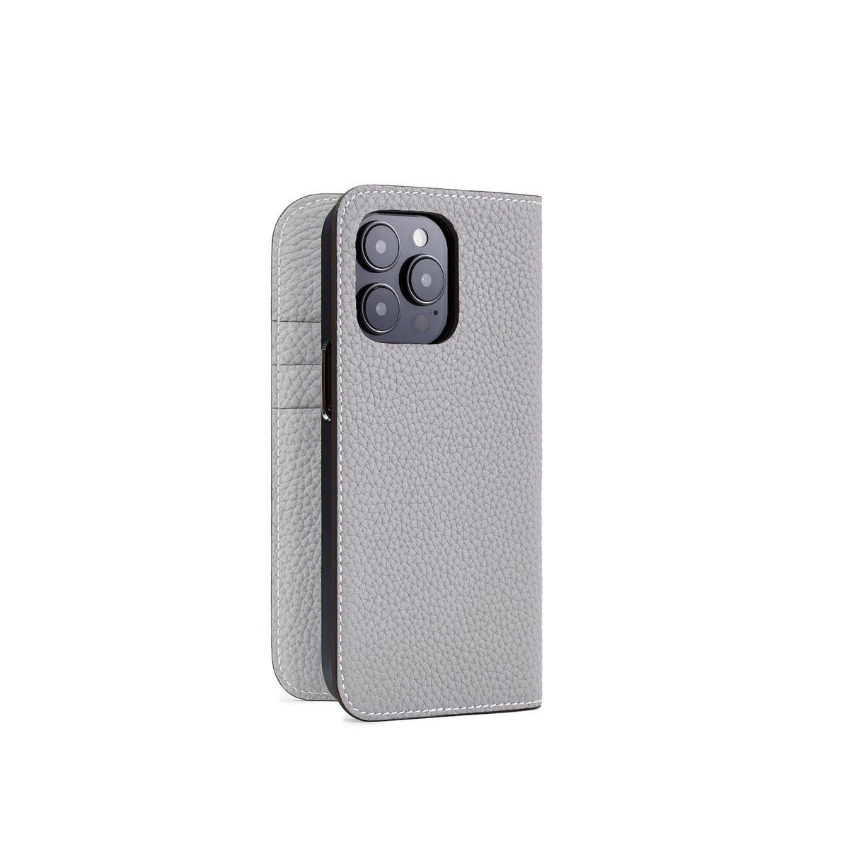 iPhone 14 Pro Diary Case Shrink Leather (True Gray)