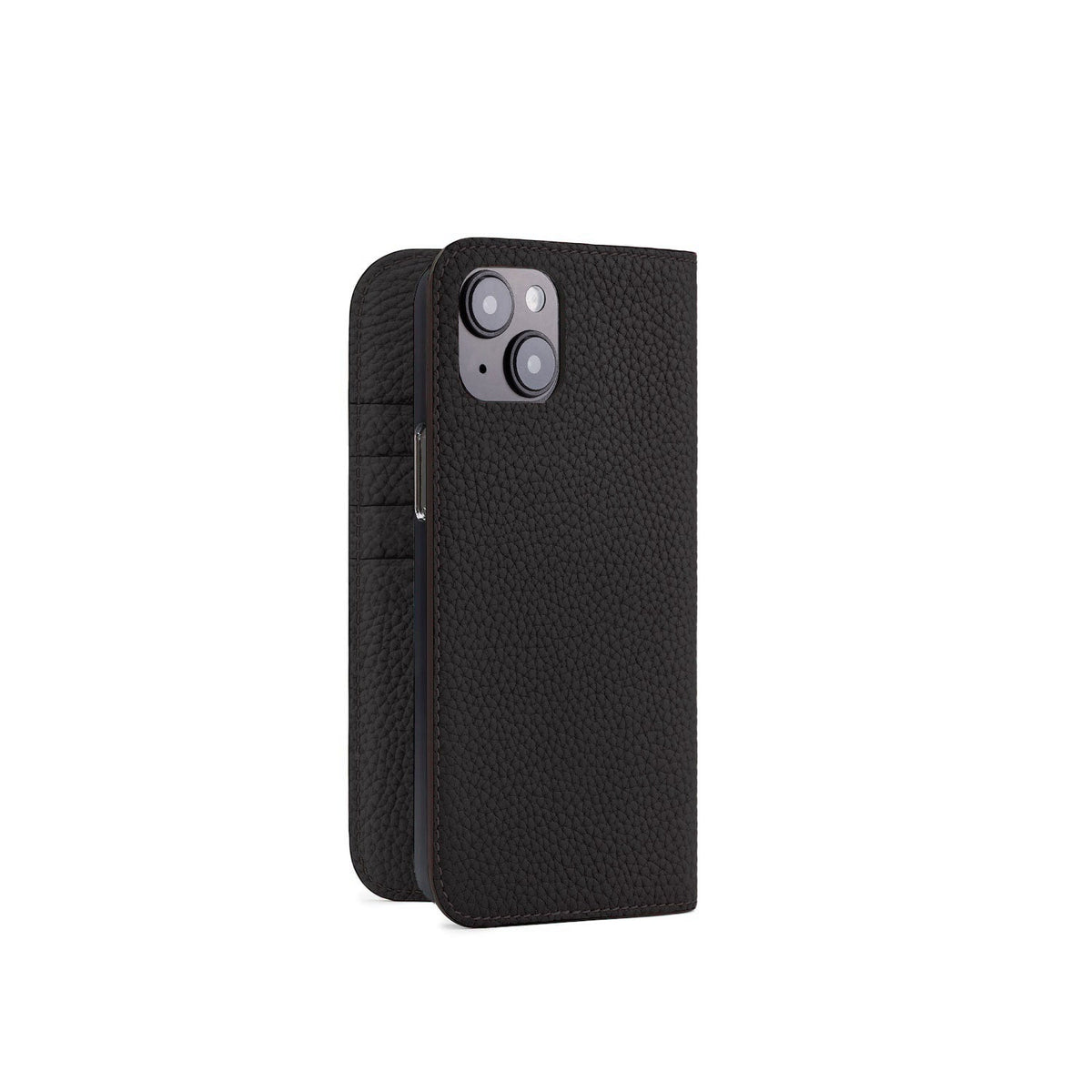 iPhone 14 Plus Diary Case Shrink Leather (Black)