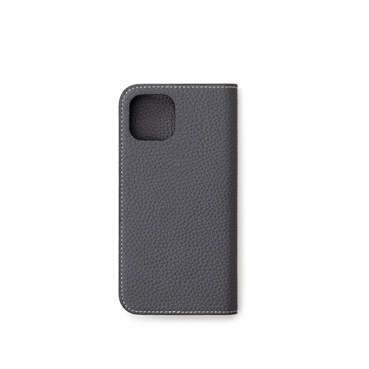 iPhone 14 Plus Diary Case Shrink Leather (Charcoal Gray)
