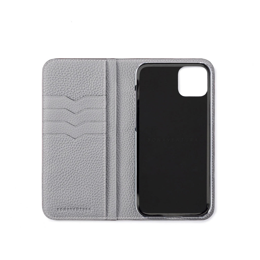 iPhone 14 Plus Diary Case Shrink Leather (True Gray)