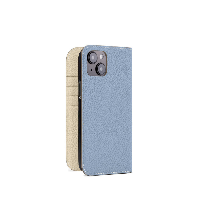 (iPhone 14 Plus) Diary Case Shrink Leather