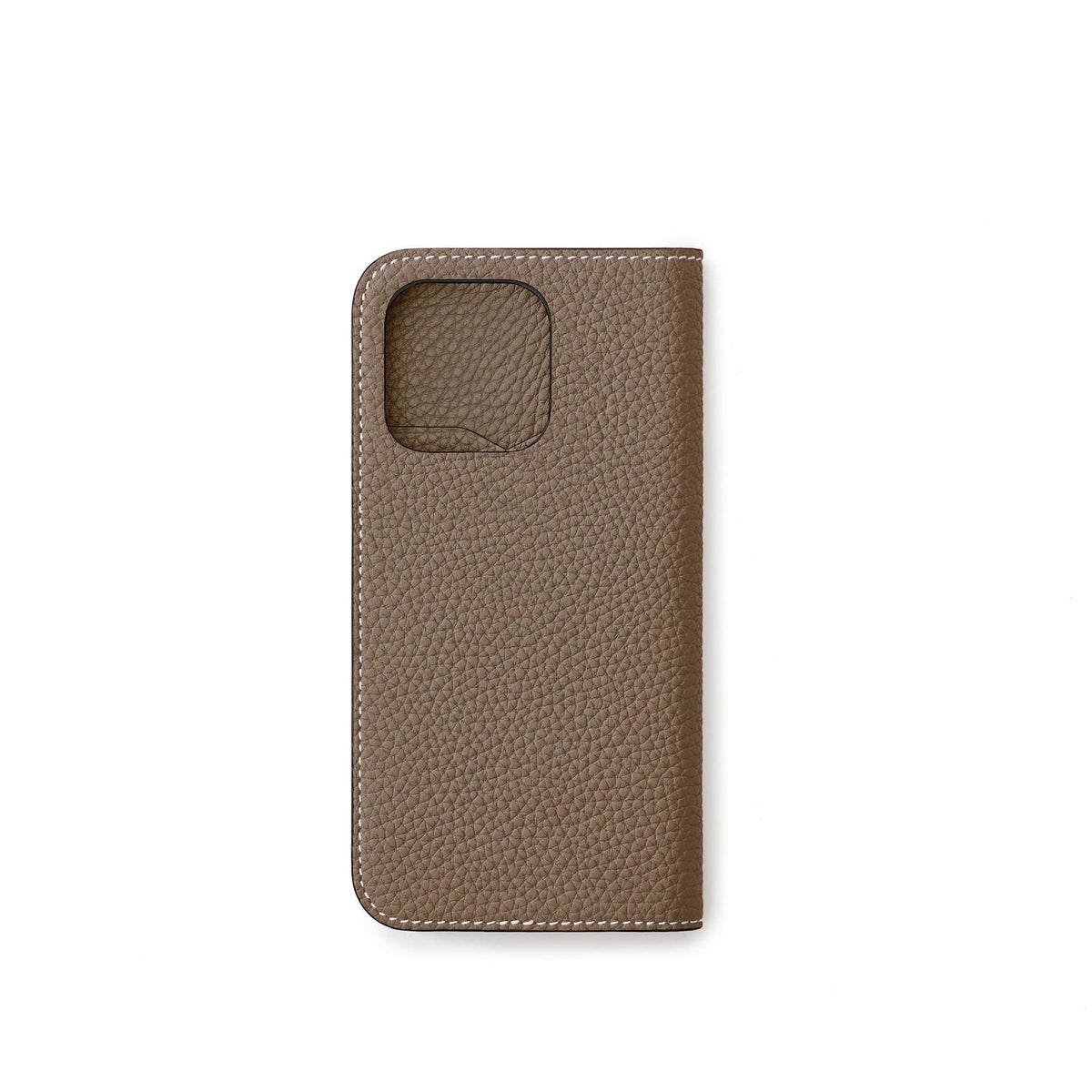iPhone 14 Pro Max Diary Case Shrink Leather (Etoupe)