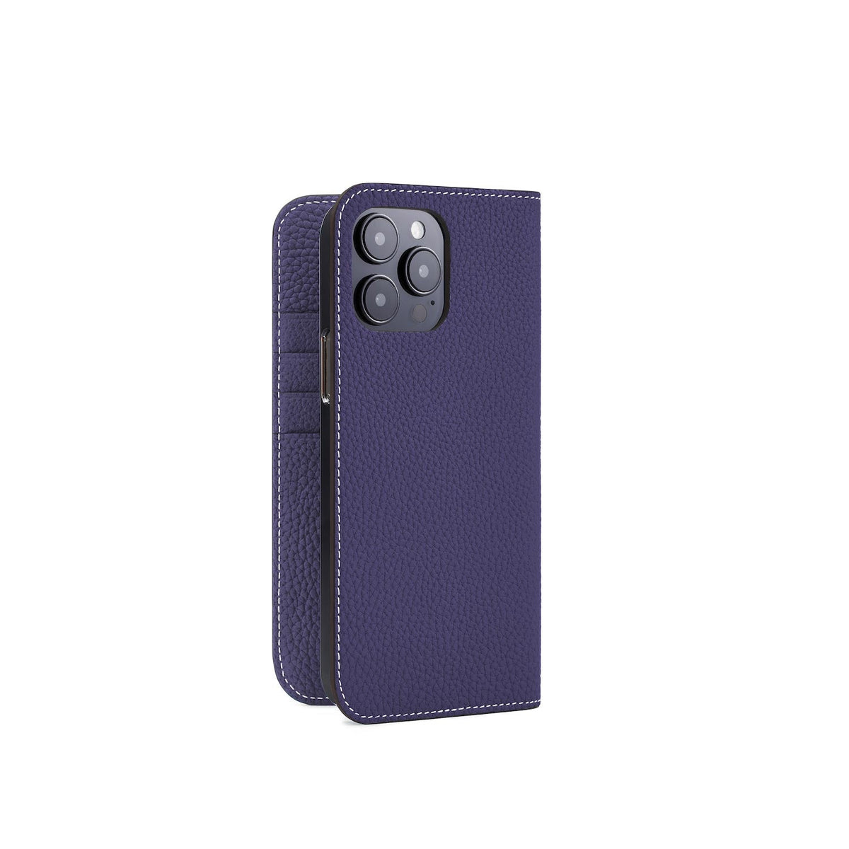 iPhone 14 Pro Max Diary Case Shrink Leather (Indigo Blue)