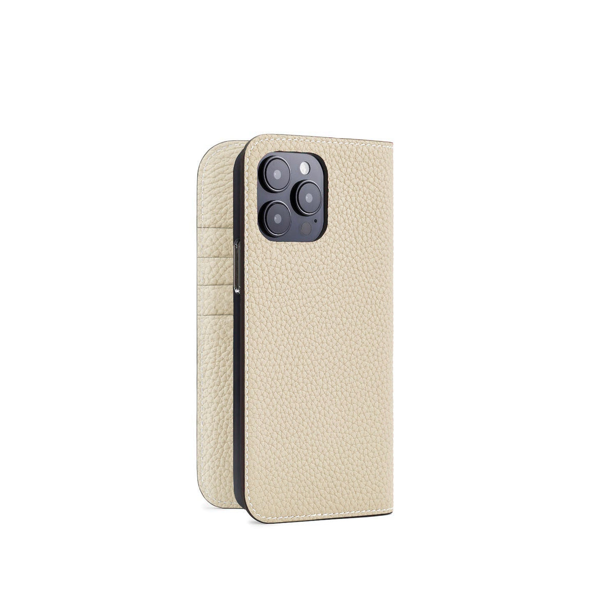iPhone 14 Pro Max Diary Case Shrink Leather (Ivory)