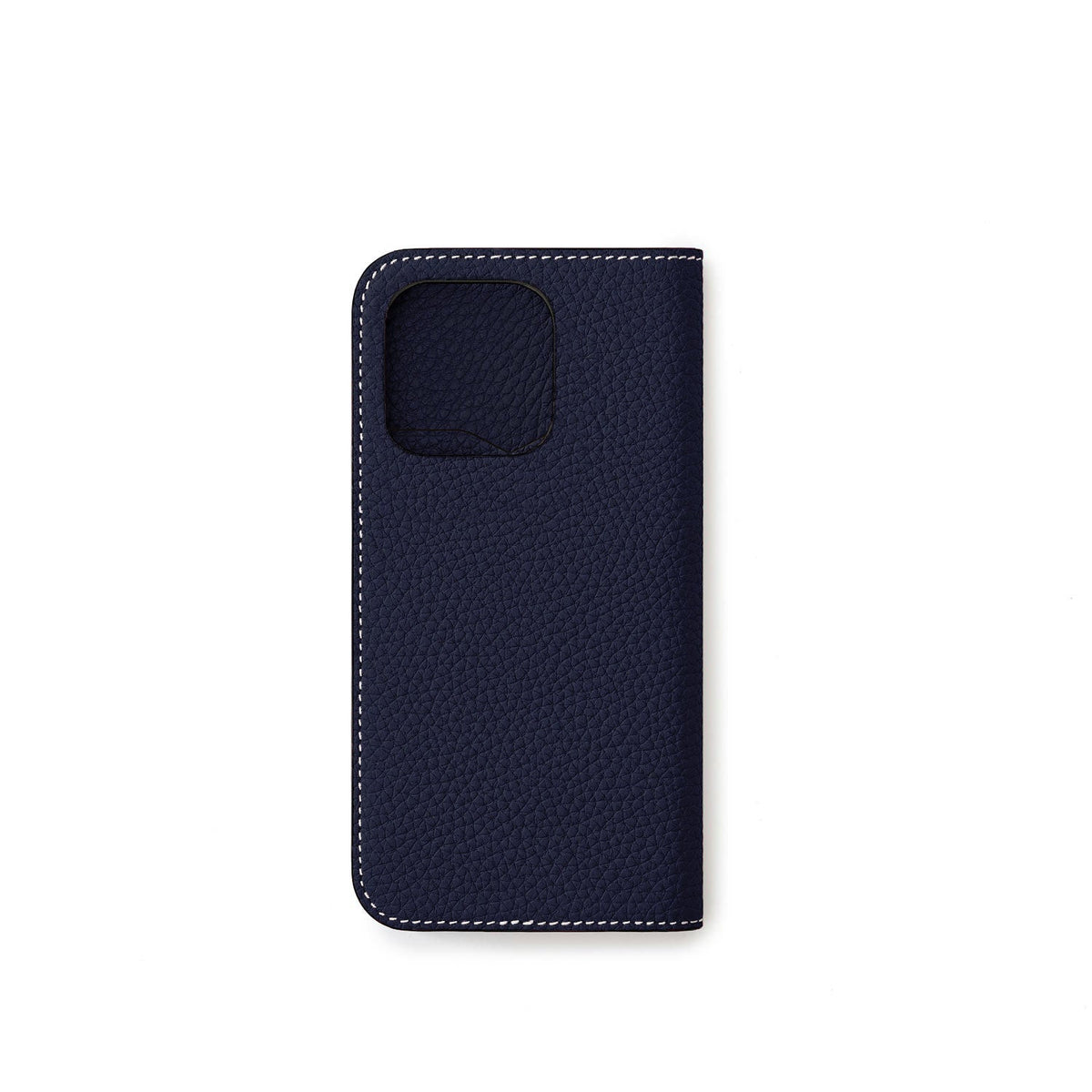 iPhone 15 Pro Diary Case Shrink Leather (Navy)