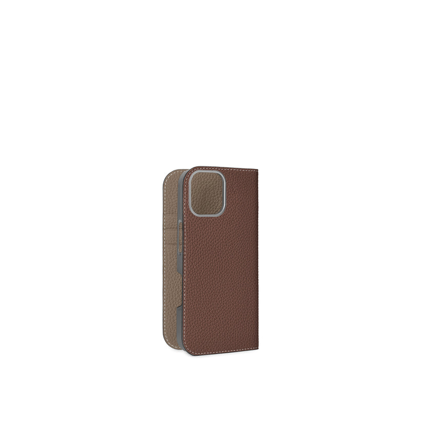 (iPhone 16) Diary Case Shrink Leather