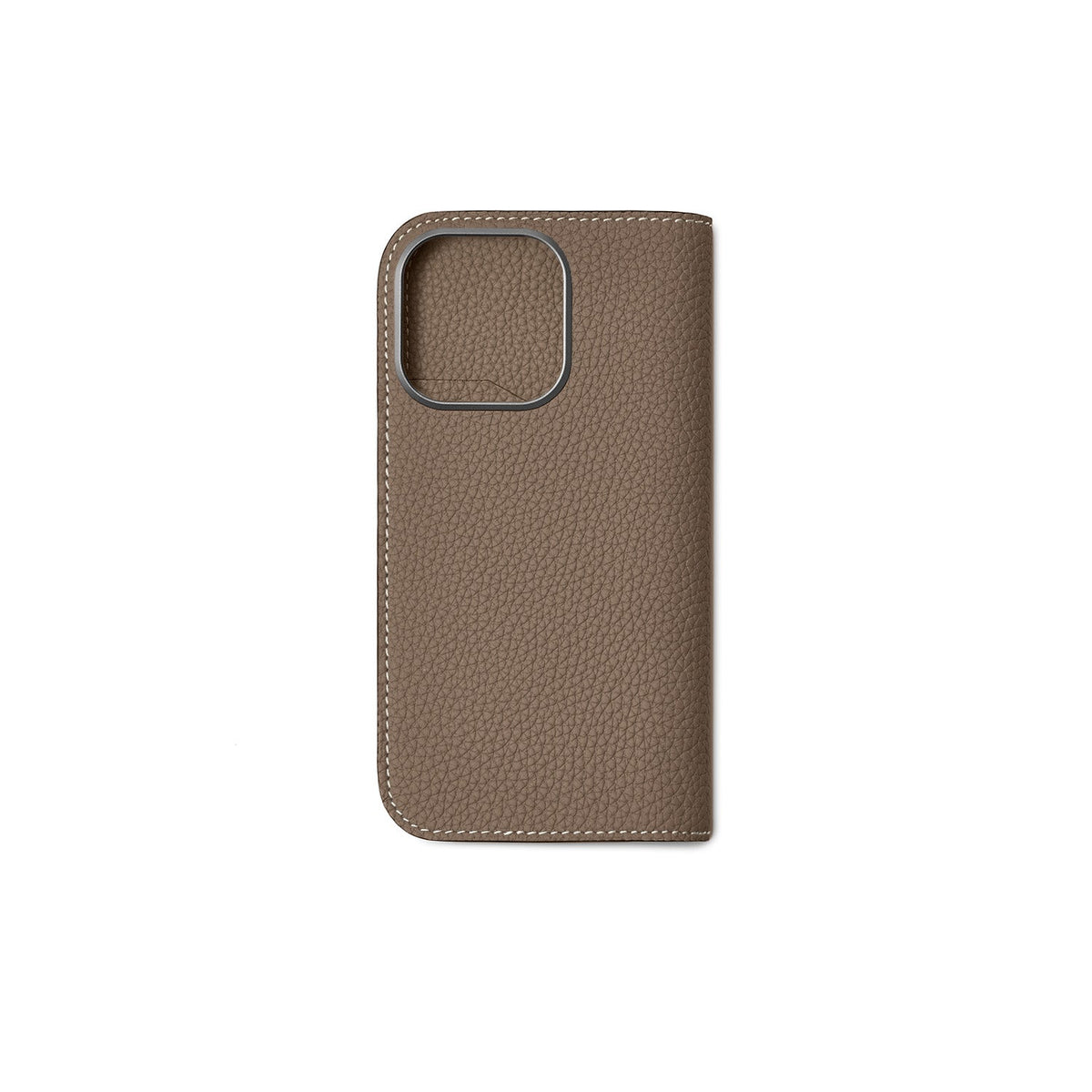 iPhone 16 Pro Diary Case Shrink Leather (Etoupe)