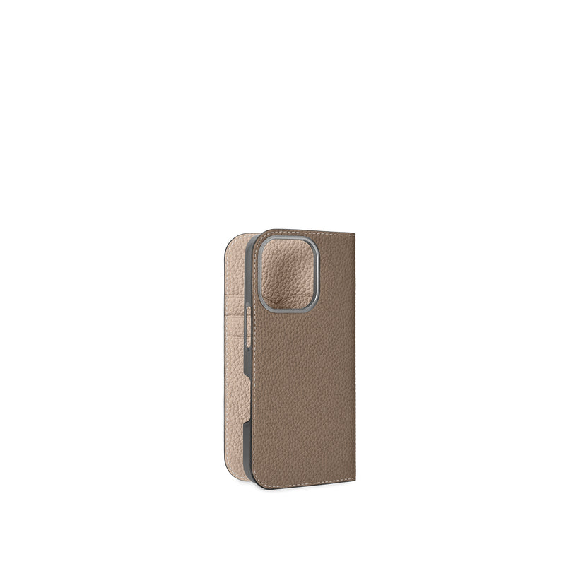 (iPhone 16 Pro) ダイアリーケース シュリンクレザー