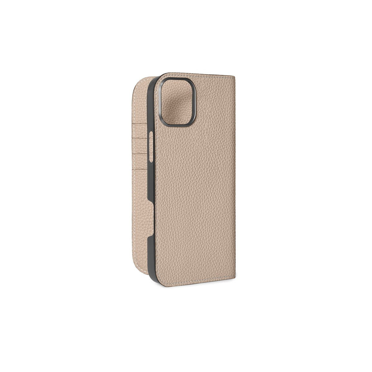 iPhone 16 Plus Diary Case Shrink Leather (Greige)