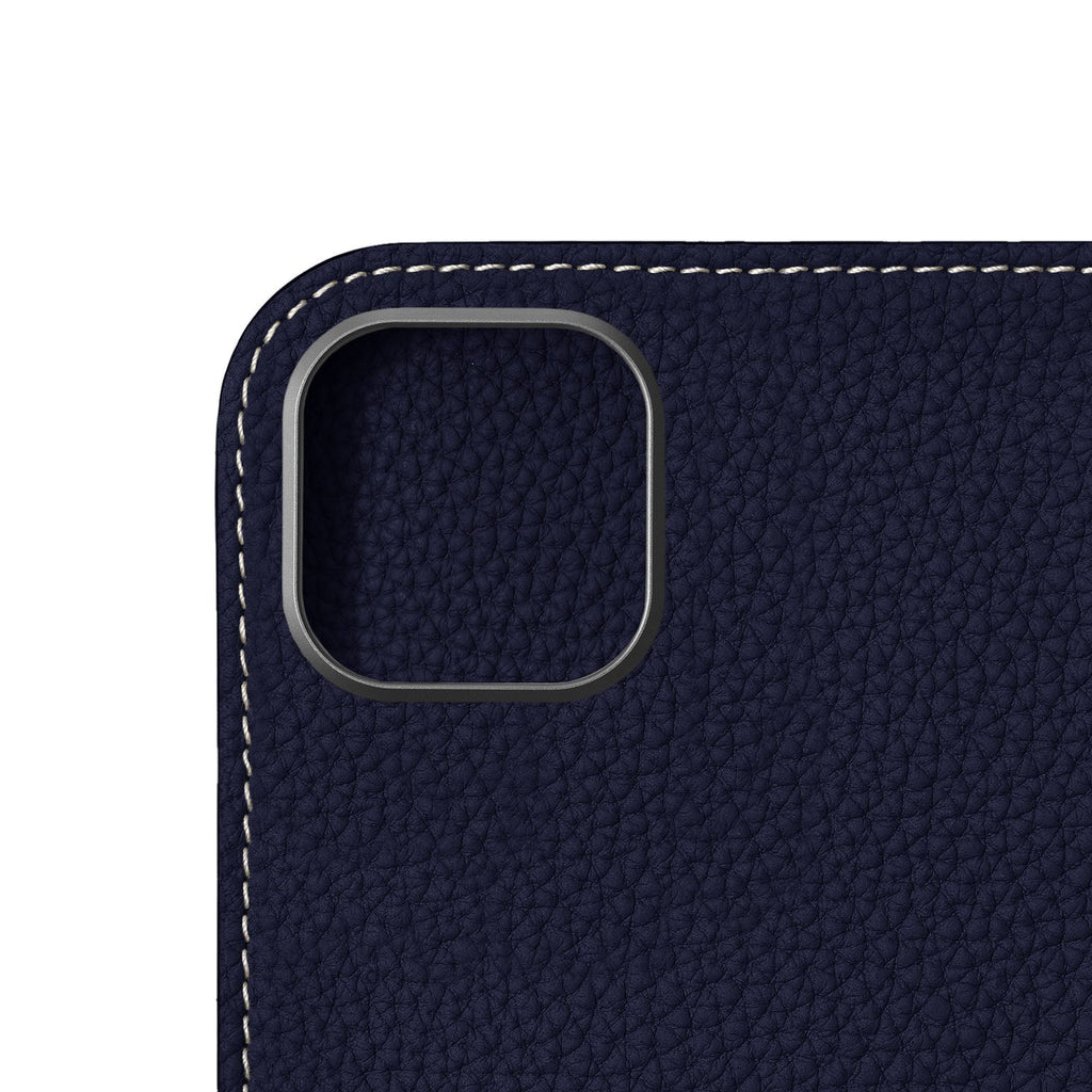 iPhone 16 Plus Diary Case Shrink Leather (Navy)