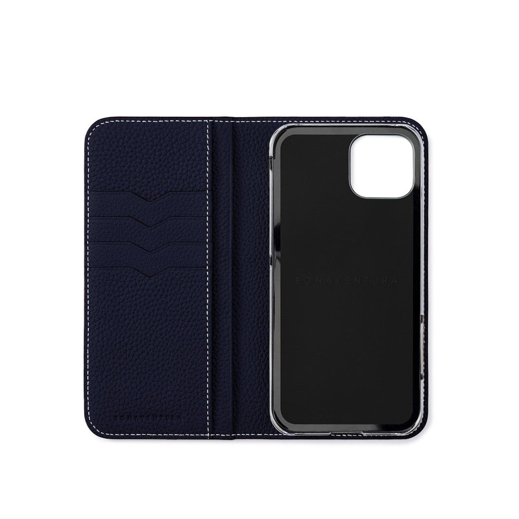 iPhone 16 Plus Diary Case Shrink Leather (Navy)