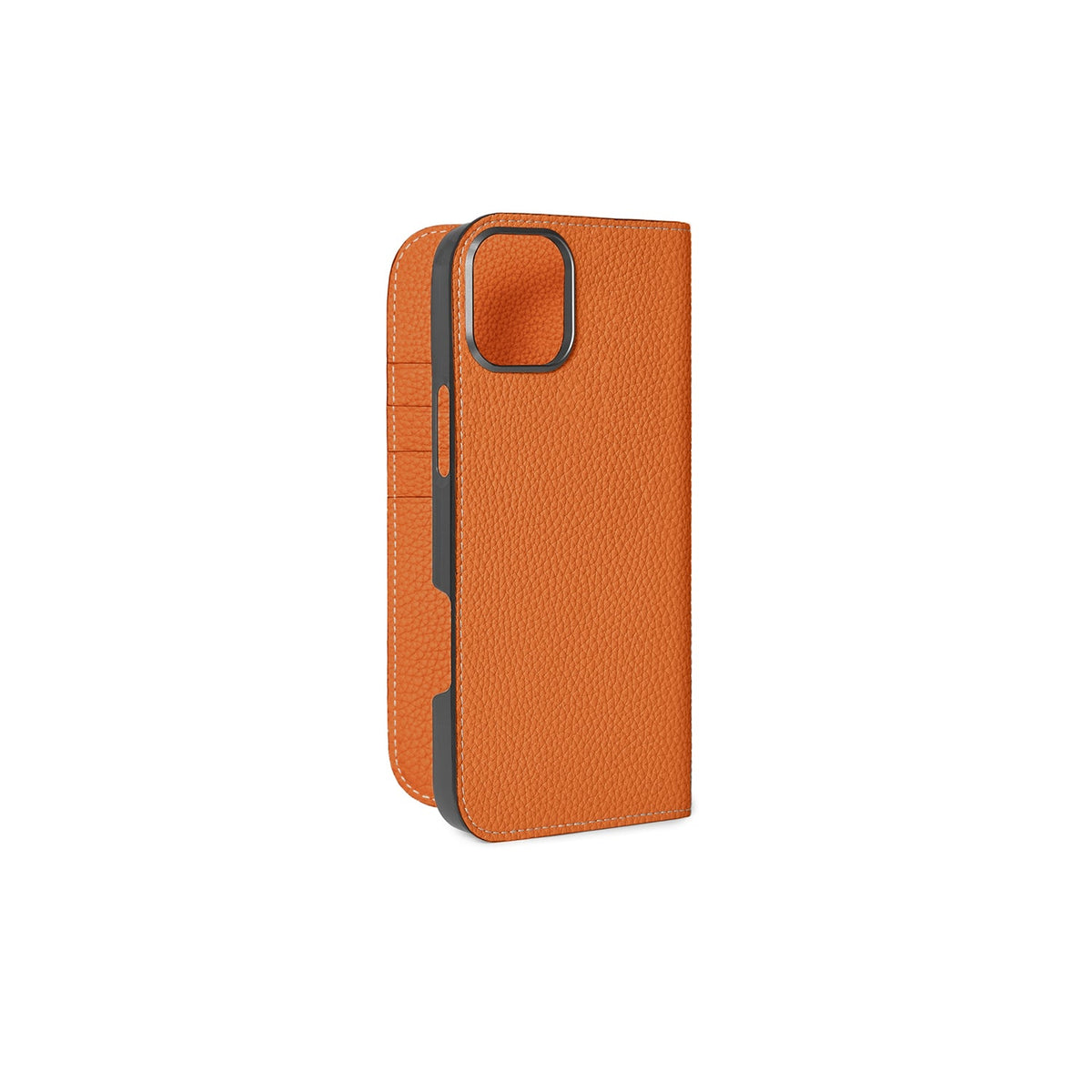 iPhone 16 Plus Diary Case Shrink Leather (Orange)
