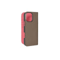iPhone 16 Pro Max Diary Case Shrink Leather (Etoupe × Azalee Pink)
